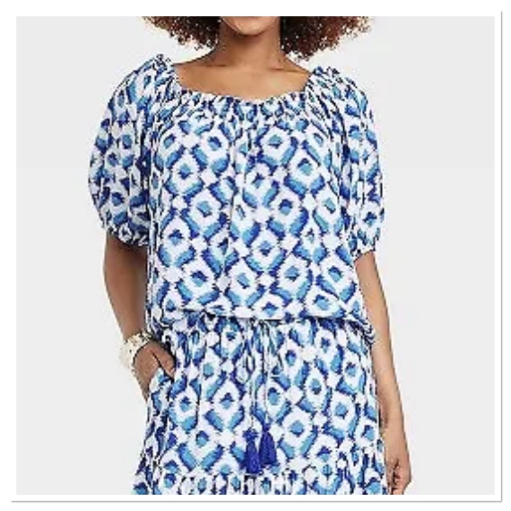 Women’s Elbow Sleeve Peasant Blouse Knox Rose